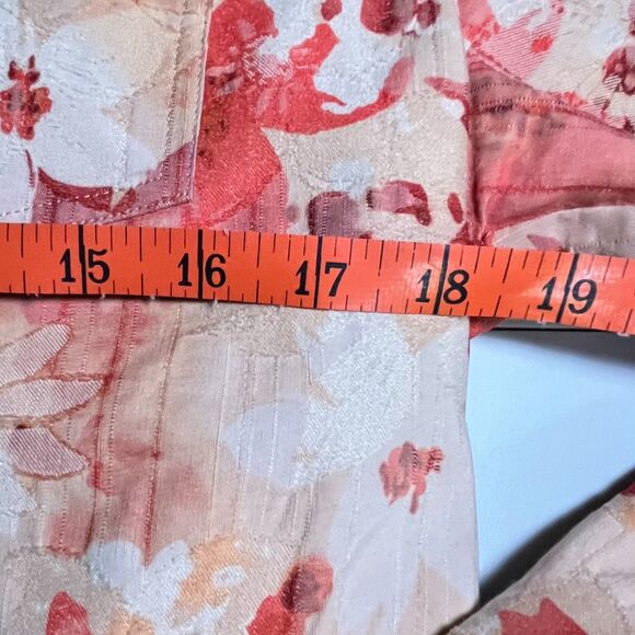 Coldwater Creek Jacket Fall Leaf Print Orange Tan Blazer Jacket NWOT S Small - Picture 8 of 9